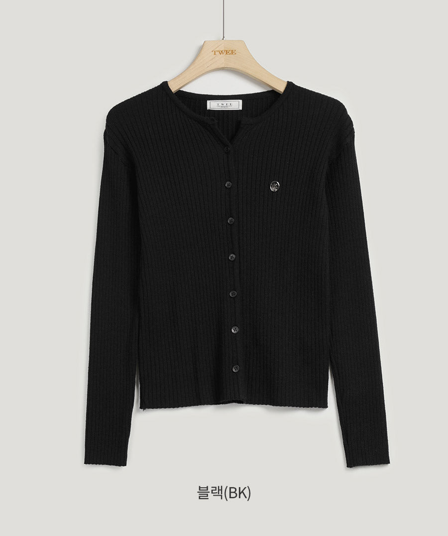 Elvid Symbol Ribbed Cardigan Chikkuz n/a.