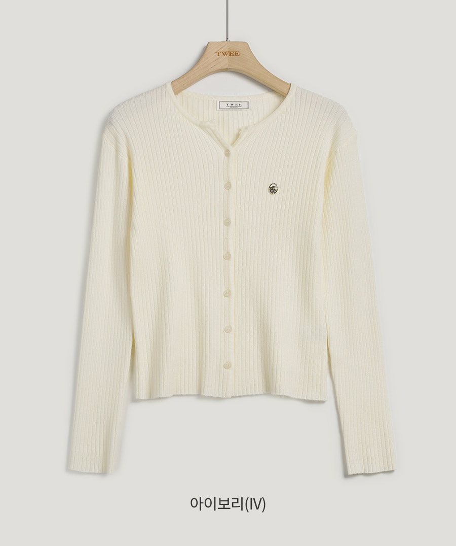 Elvid Symbol Ribbed Cardigan Chikkuz n/a.