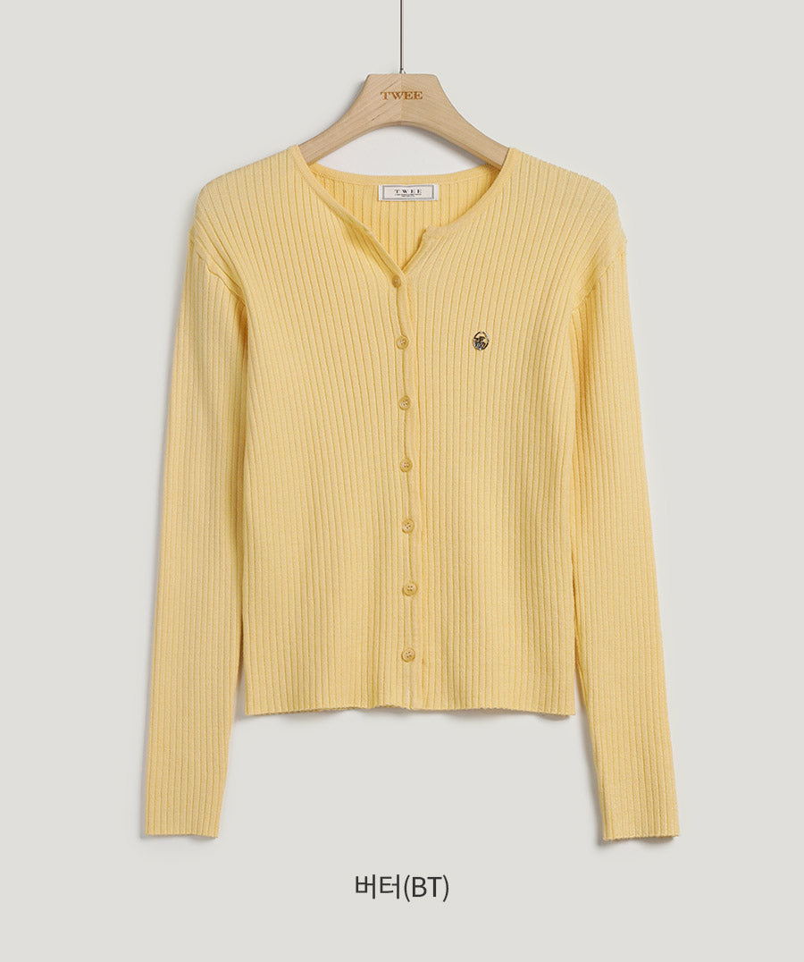 Elvid Symbol Ribbed Cardigan Chikkuz n/a.