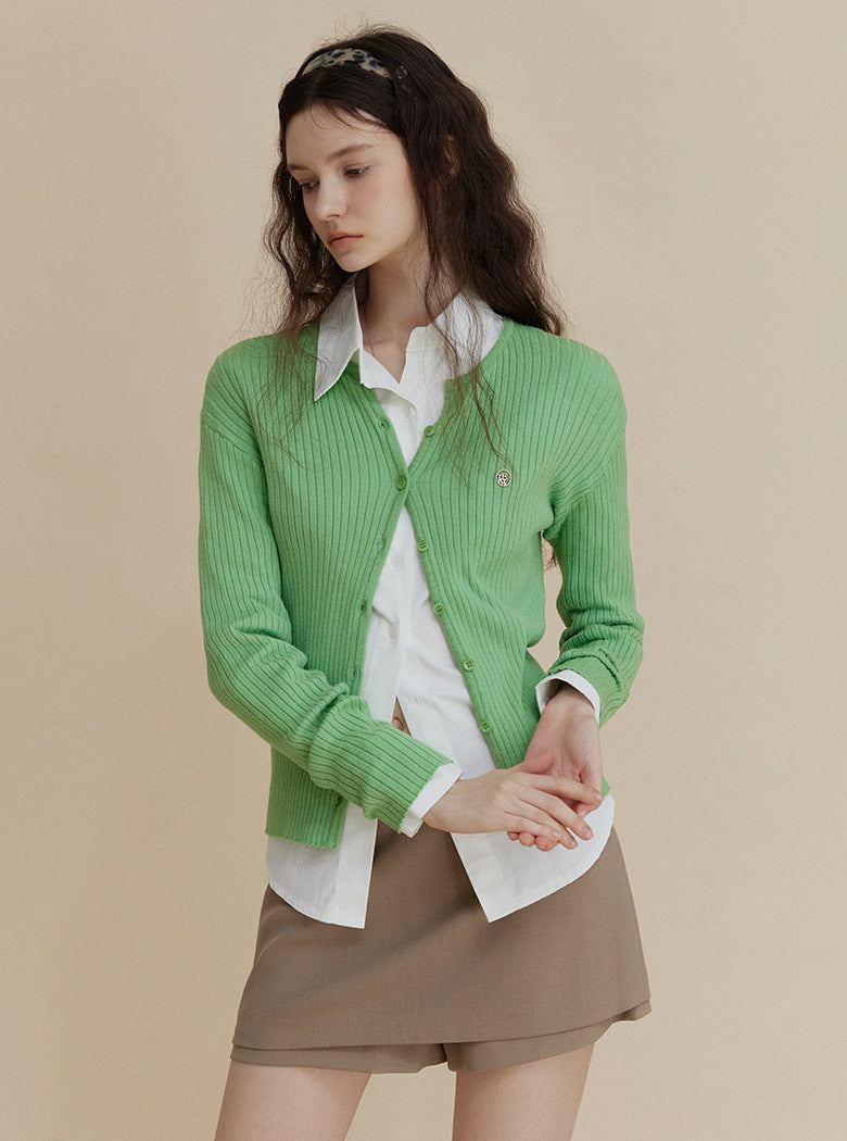 Elvid Symbol Ribbed Cardigan Chikkuz n/a.