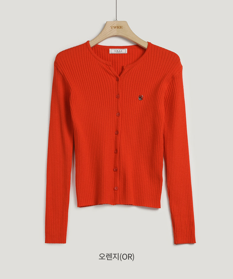 Elvid Symbol Ribbed Cardigan Chikkuz n/a.