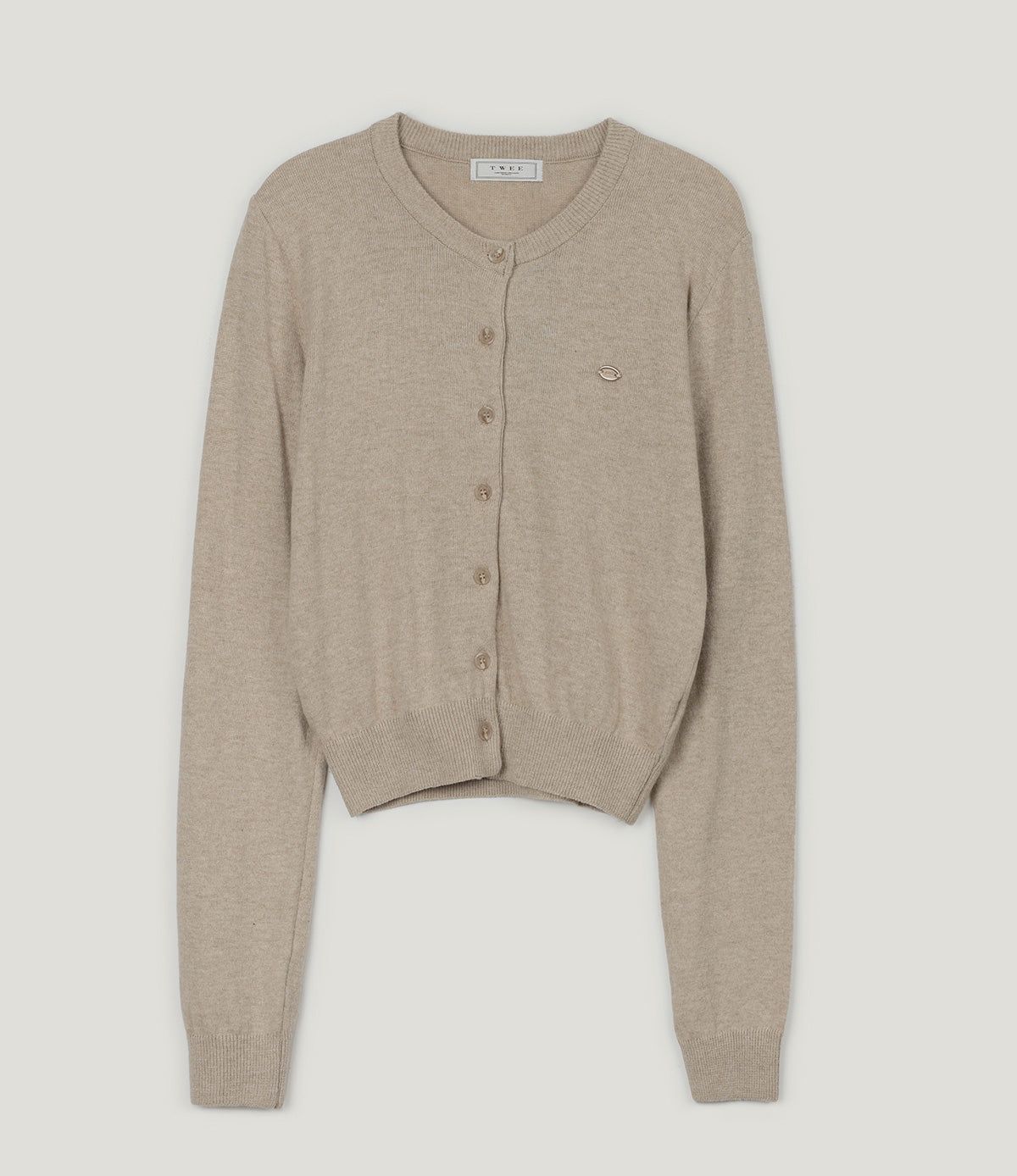 Basic Round Neck Long Sleeve Cardigan Chikkuz n/a.