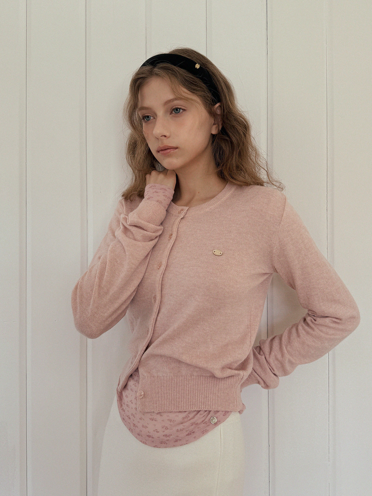 Basic Round Neck Long Sleeve Cardigan Chikkuz n/a.