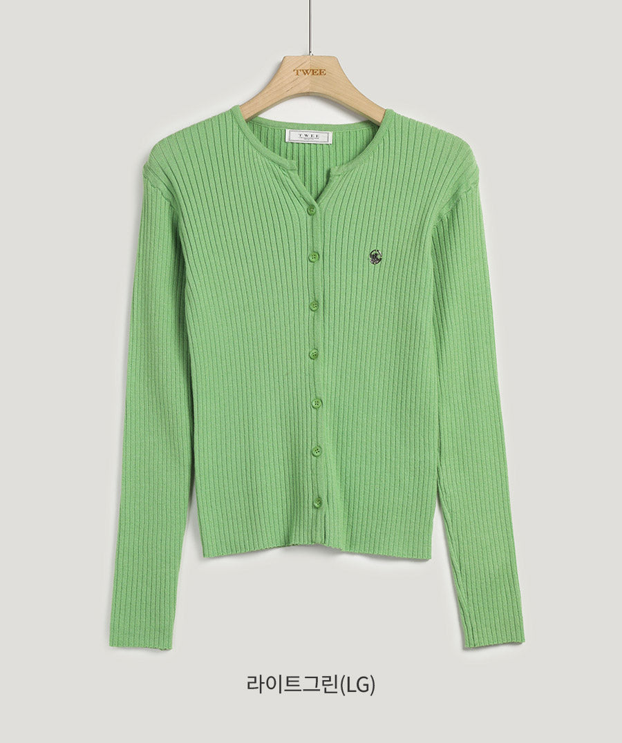 Elvid Symbol Ribbed Cardigan Chikkuz n/a.