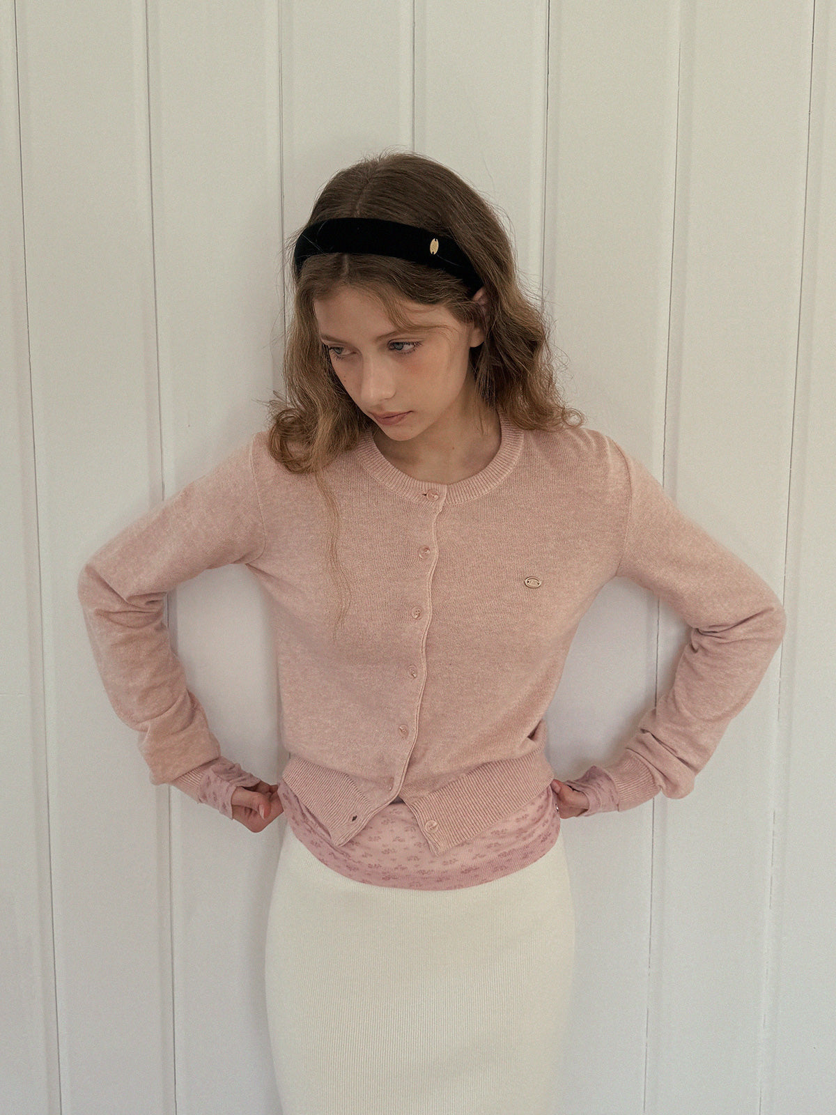 Basic Round Neck Long Sleeve Cardigan Chikkuz n/a.