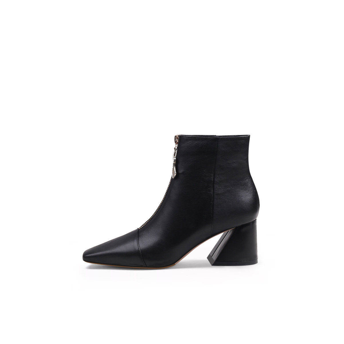 Front Zip Ankle Boots-0