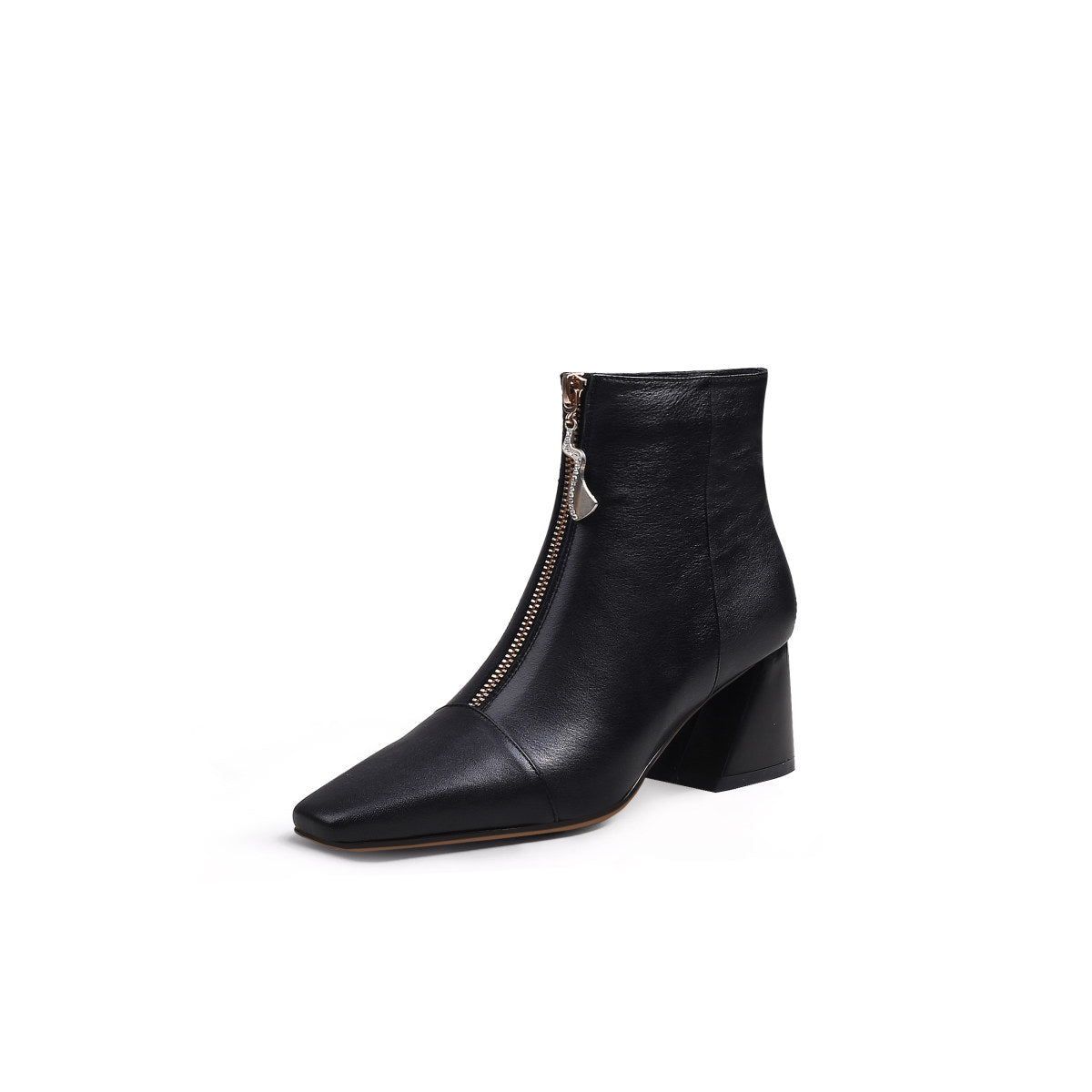 Front Zip Ankle Boots-1