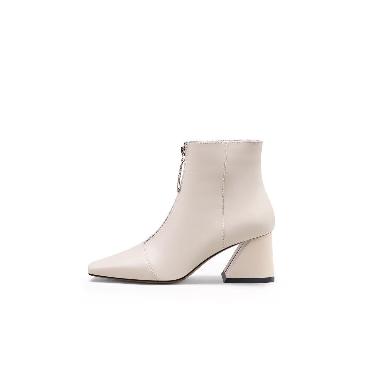 Front Zip Ankle Boots-5