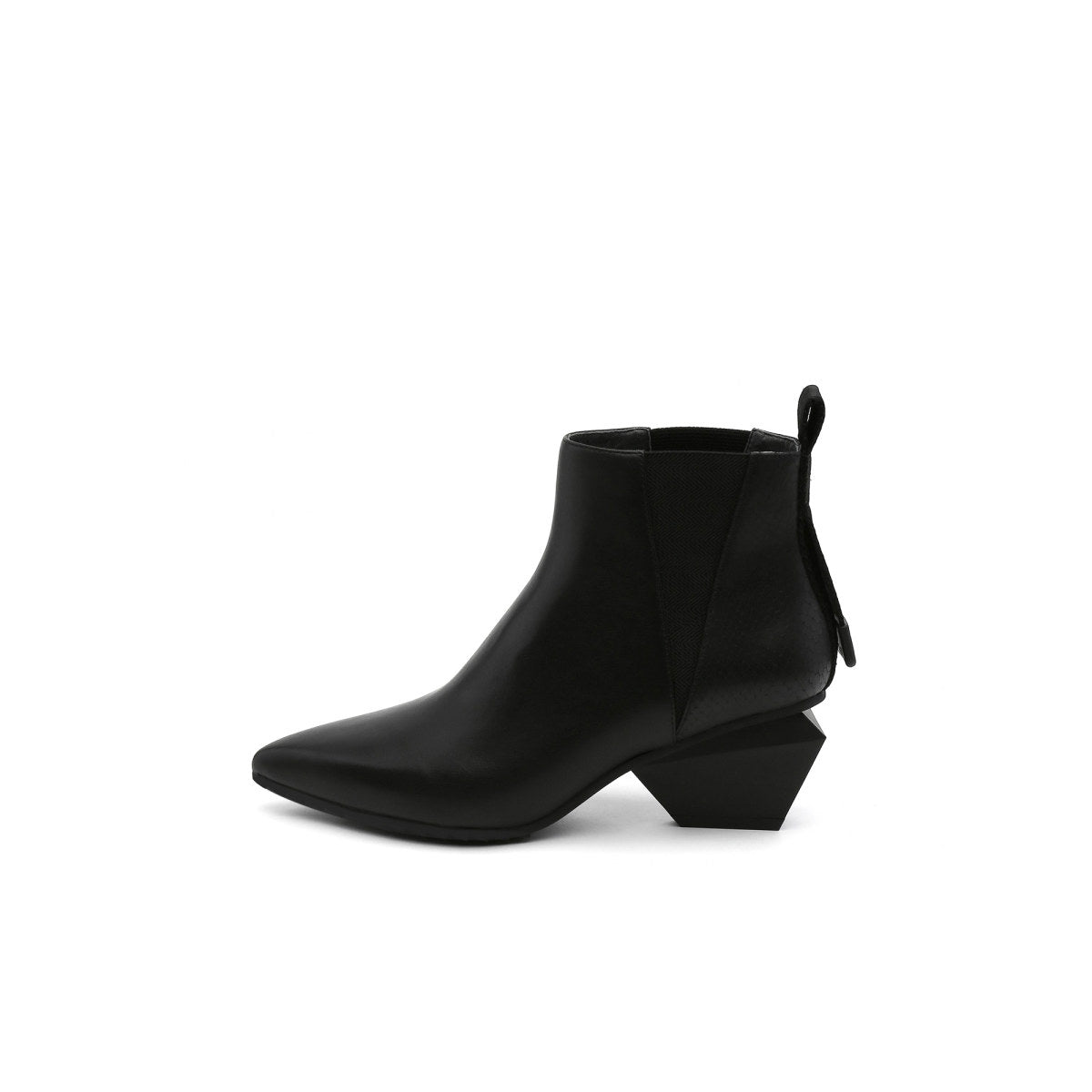 Futuristic Paneled Ankle Boots-0
