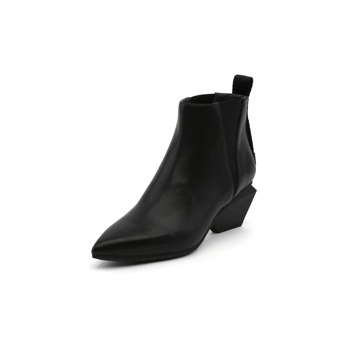 Futuristic Paneled Ankle Boots-1