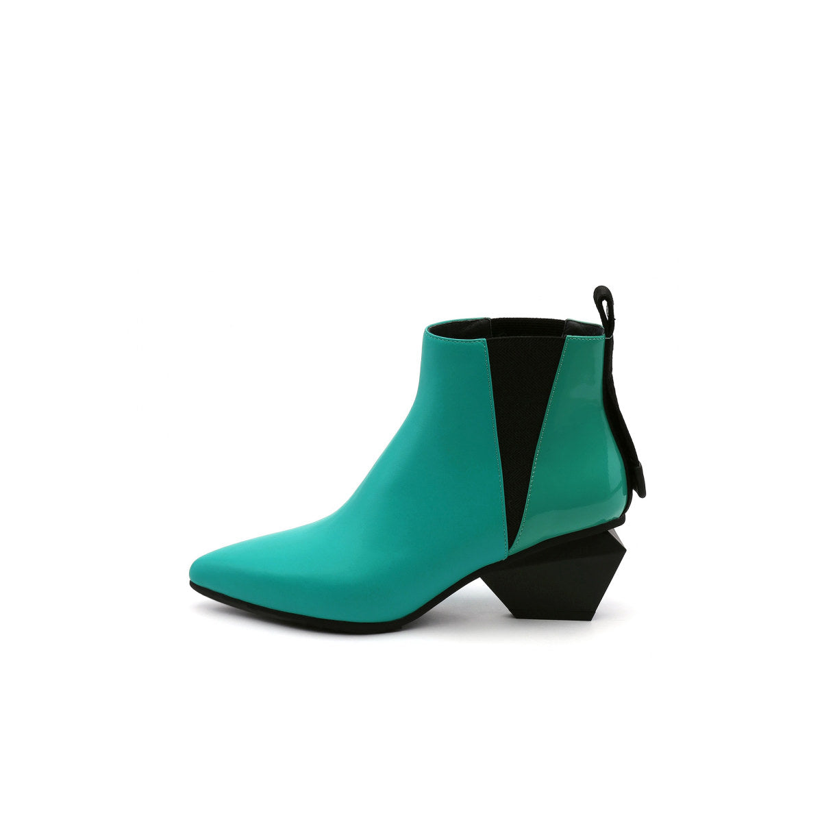 Futuristic Paneled Ankle Boots-6