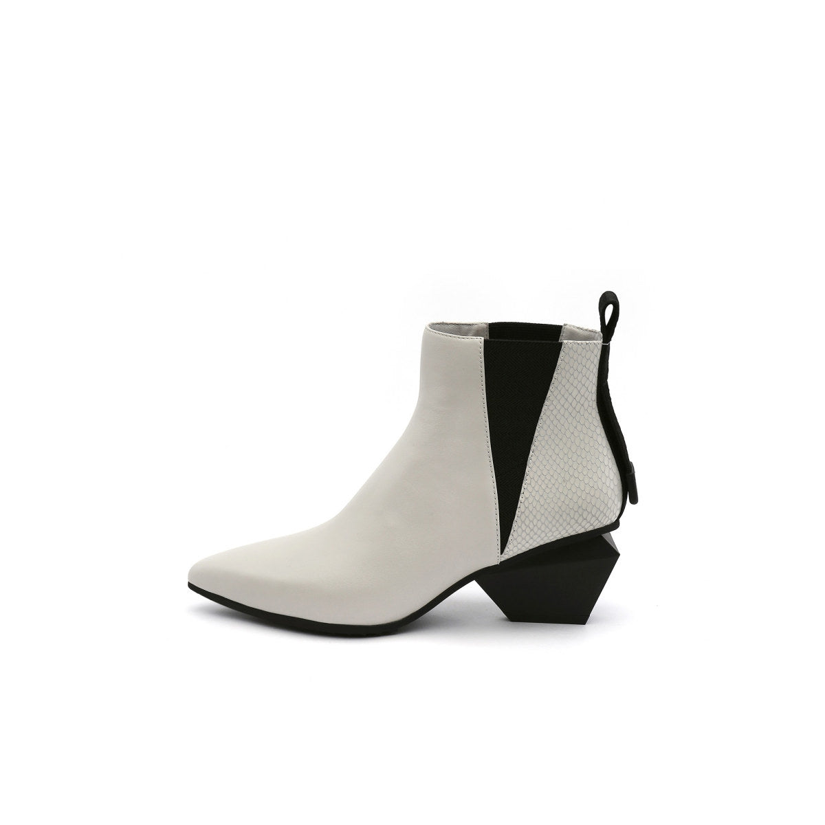 Futuristic Paneled Ankle Boots-7