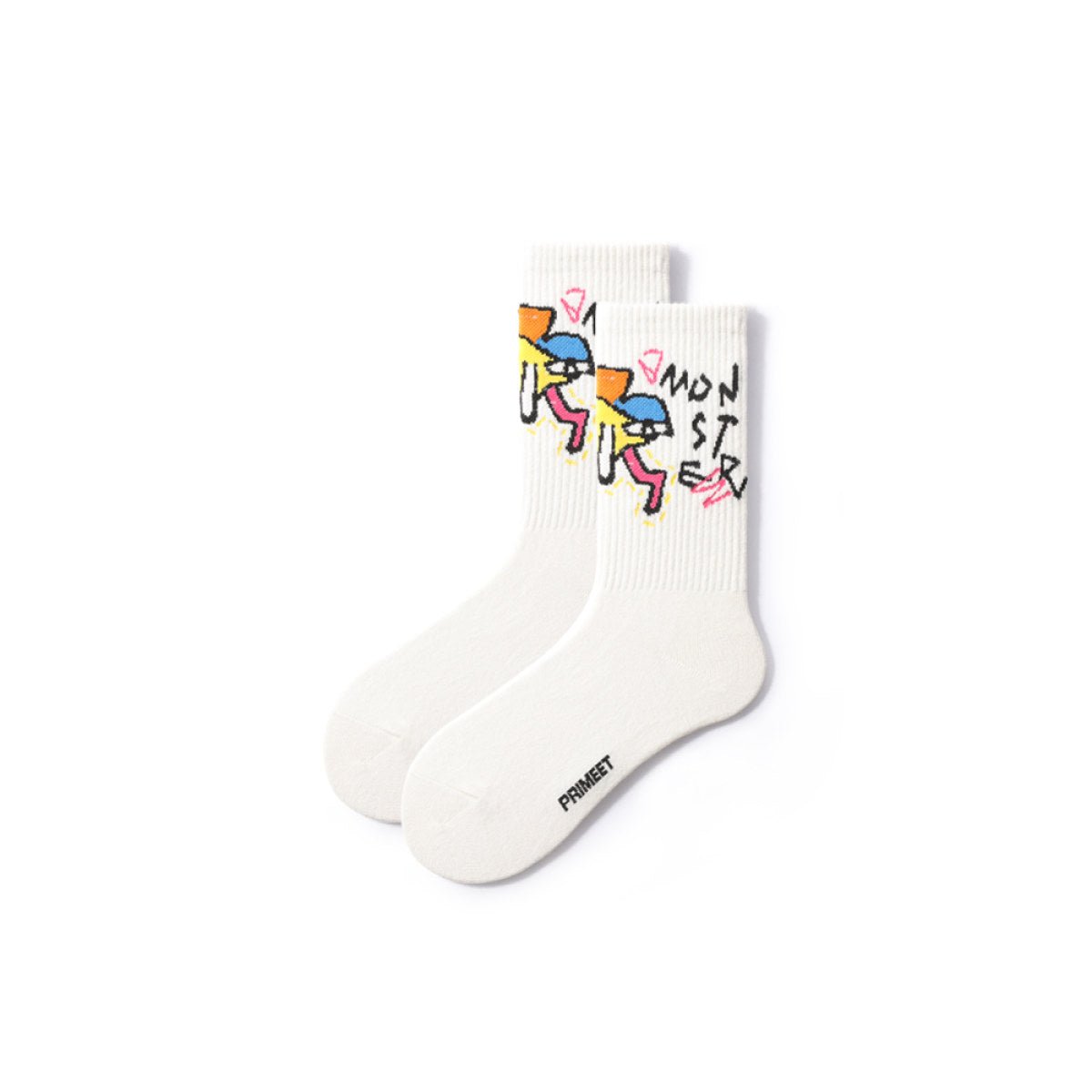 Street Soul All-season Women White Crew Socks-0