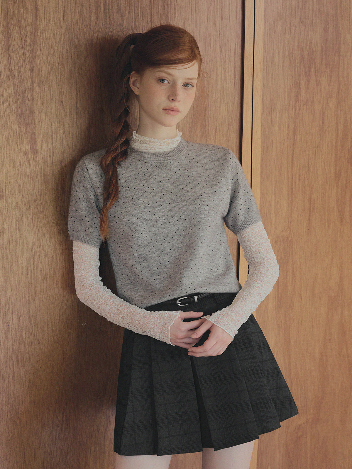Wooden Sheer Wrinkle Long-Sleeve T-Shirt  Chikkuz  n/a.