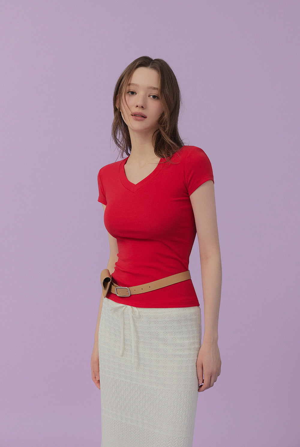 Pad V-Neck Short Sleeve T-Shirt  Chikkuz  n/a.