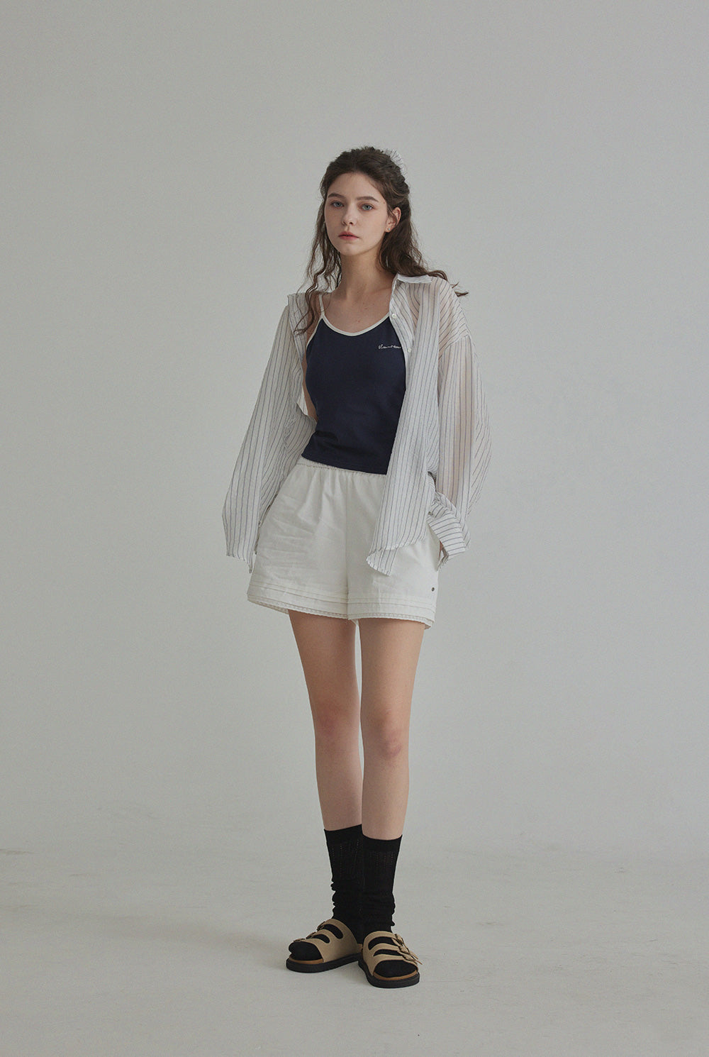 Benrit Oversized Stripe Shirt (with Scrunchie Set)  Chikkuz  n/a.