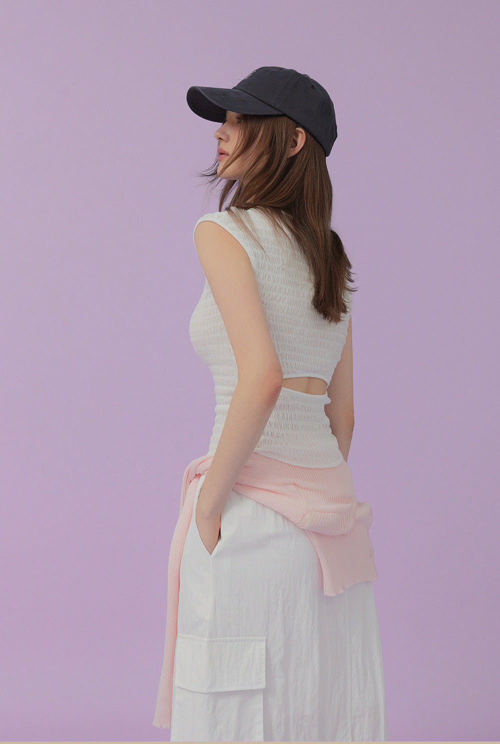 Morini Back-Slit Pleated T-Shirt  Chikkuz  n/a.