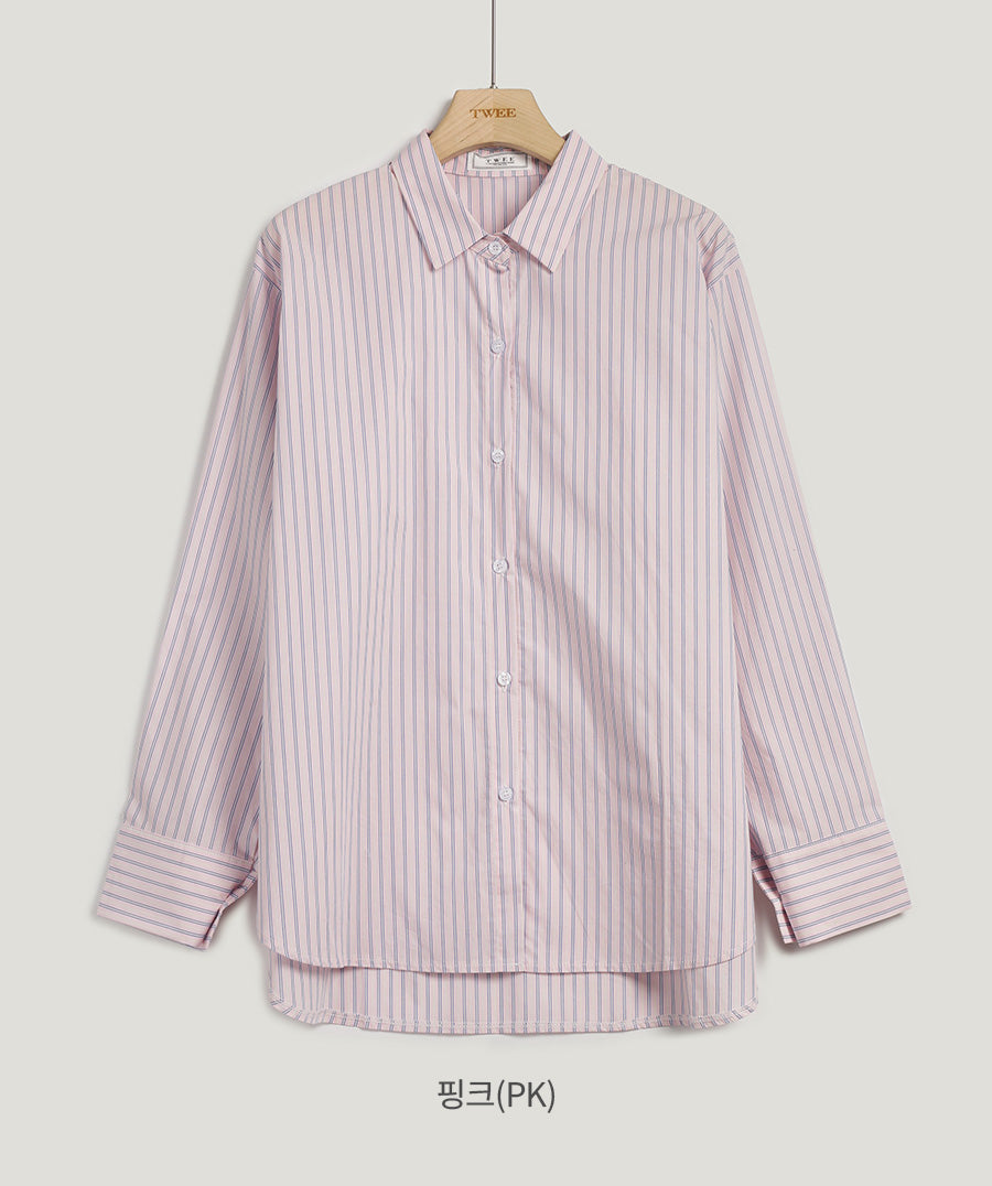 Stripe Overfit Shirt  Chikkuz  n/a.