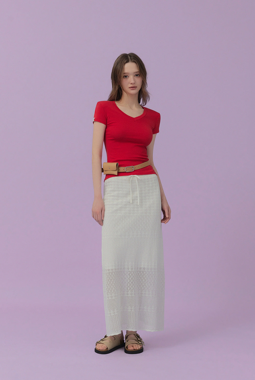 Pad V-Neck Short Sleeve T-Shirt  Chikkuz  n/a.