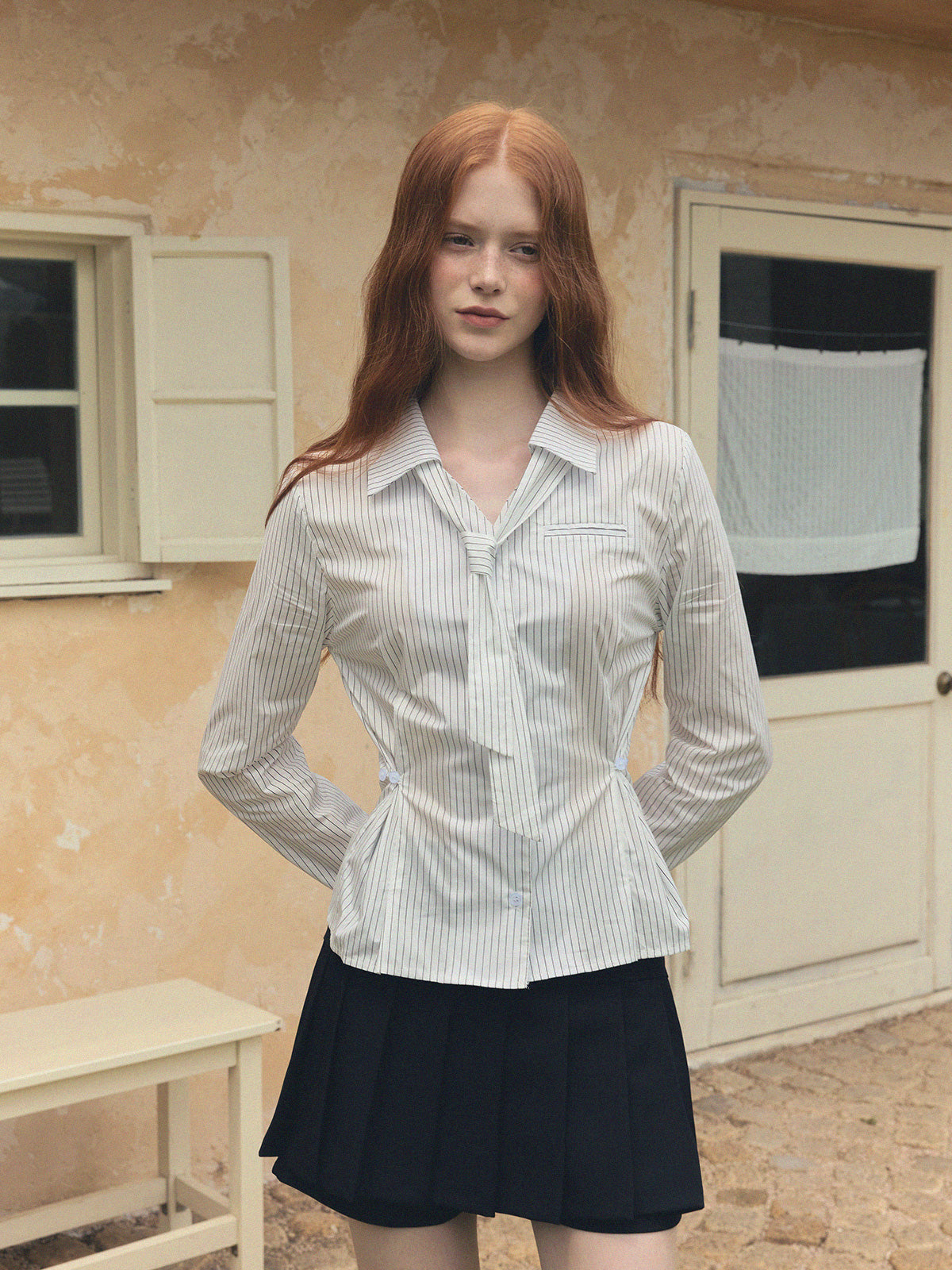 Varnish Tie Stripe Shirt  Chikkuz  n/a.