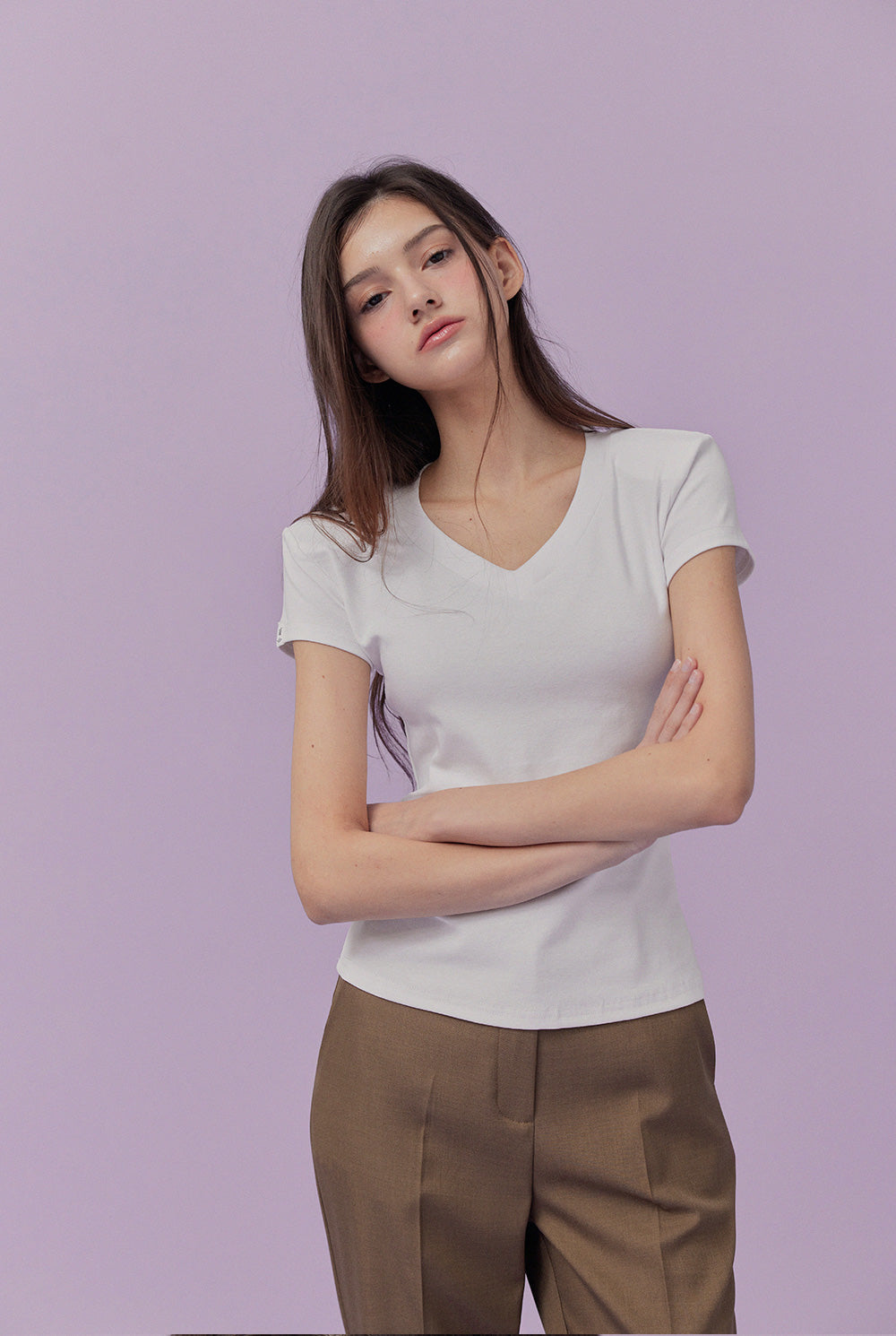 Pad V-Neck Short Sleeve T-Shirt  Chikkuz  n/a.